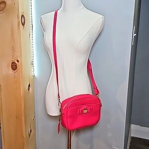 Danier Leather Pink Crossbody bag with bow detail